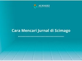 Cara Mencari Jurnal di Scimago